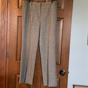 Loft Black/White Wool Stretch Trousers